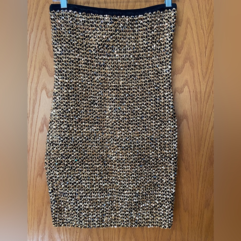 Vintage gold sequin dress very sexy